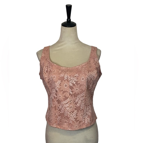 ARULA Tops - ARULA Lace Blush Pink Tank